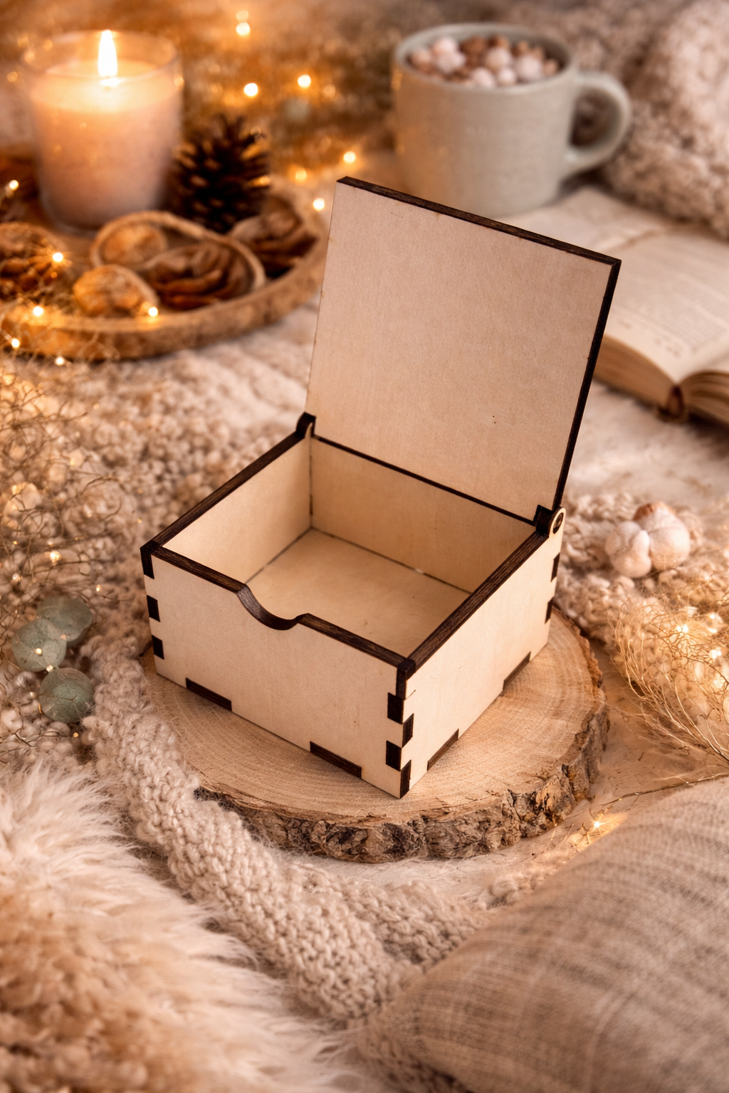 Boîte à dents de lait personnalisée en bois