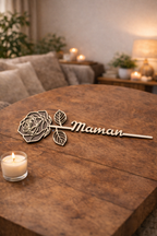 Wooden Flower "Mom"