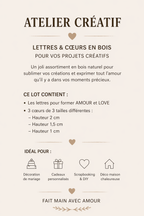 Lettres & Cœurs en Bois