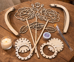 Creative Kit Wooden Vase + Flowers "An Eternal Bouquet"
