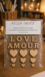 Lettres & Cœurs en Bois